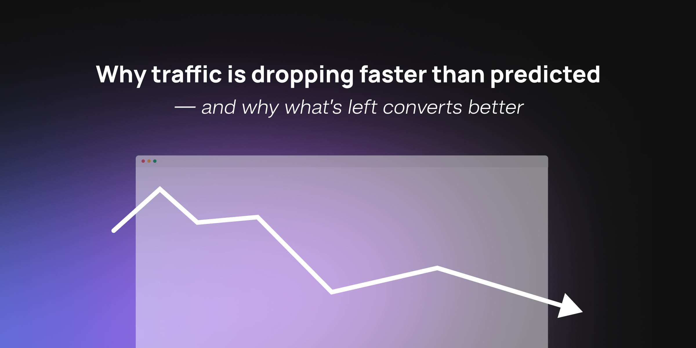 Why traffic is dropping faster than predicted, and why what's left converts better