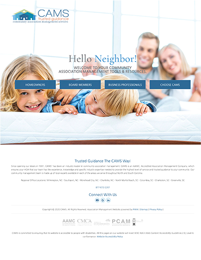 CAMS Association Management Website